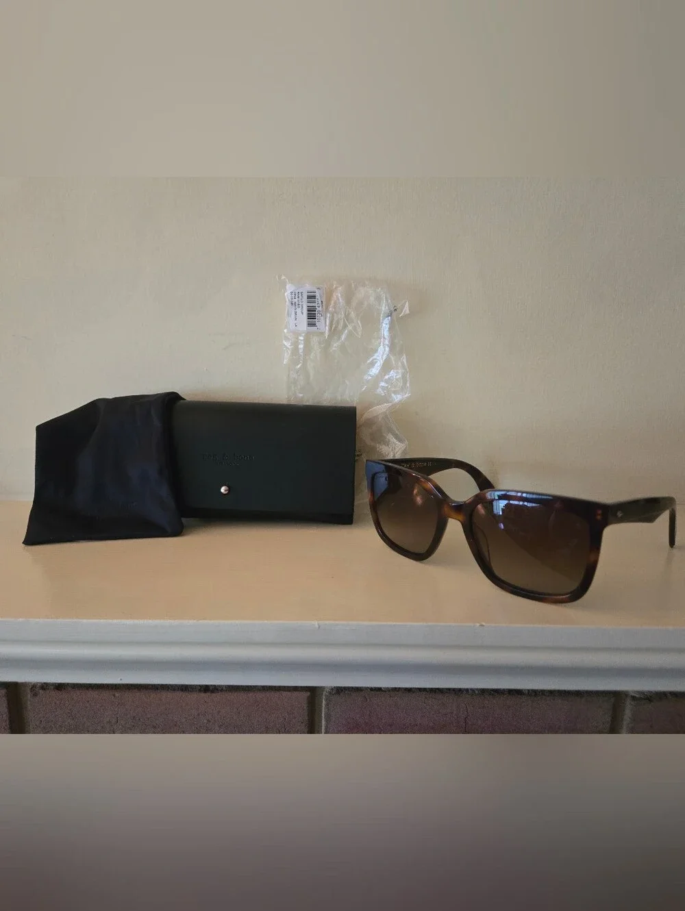 Rag & Bone RNB1018/S Square Sunglasses in Havana Gradient 56-19-145 Polarized